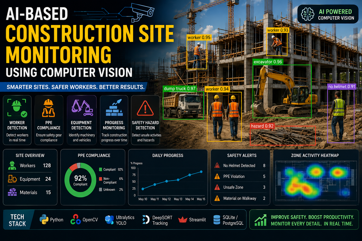AI-Based Construction Site Monitoring