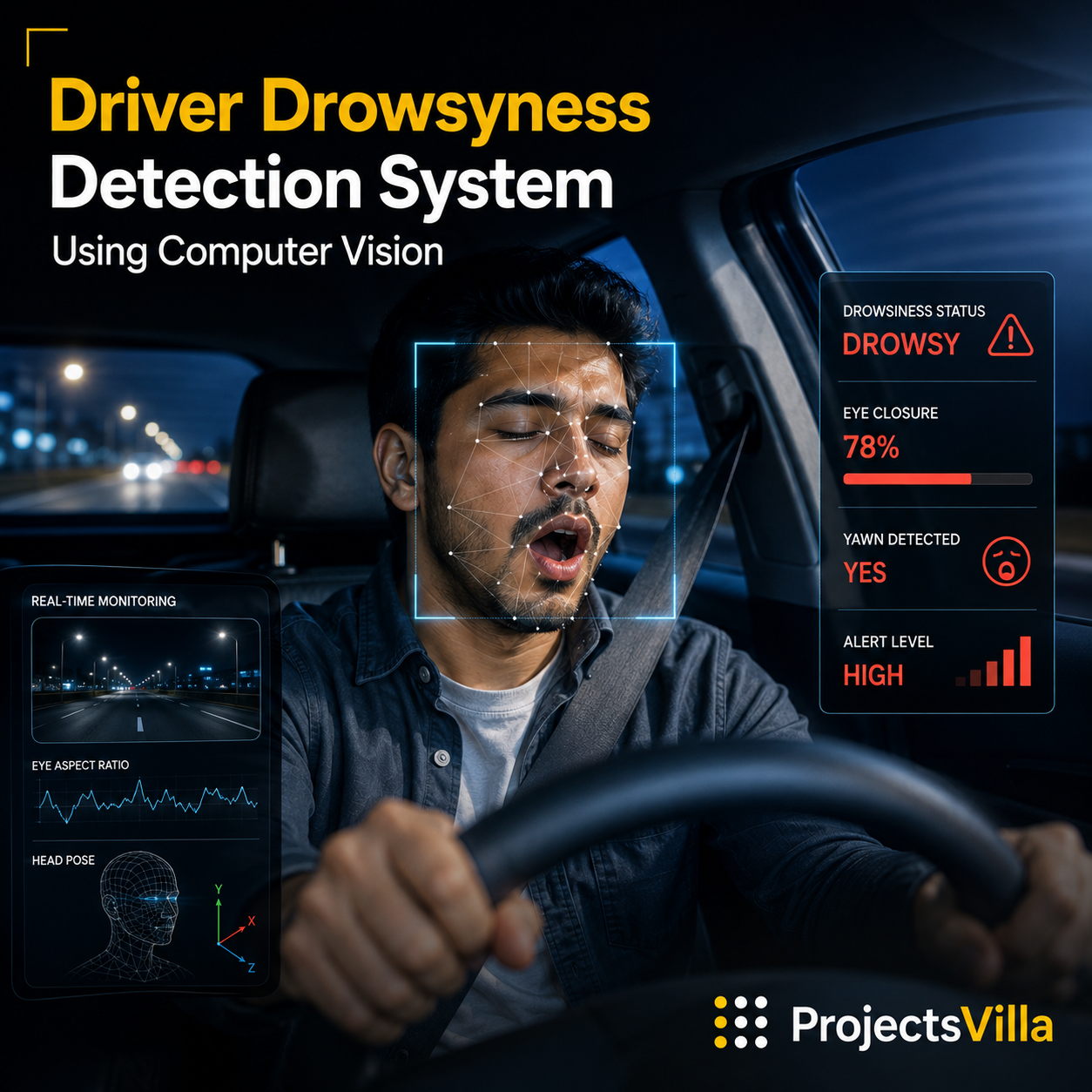 Driver Drowsyness Detection System Using Computer Vision